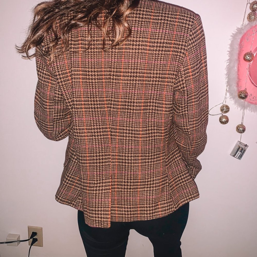 plaid blazer jacket - Picture 2 of 4